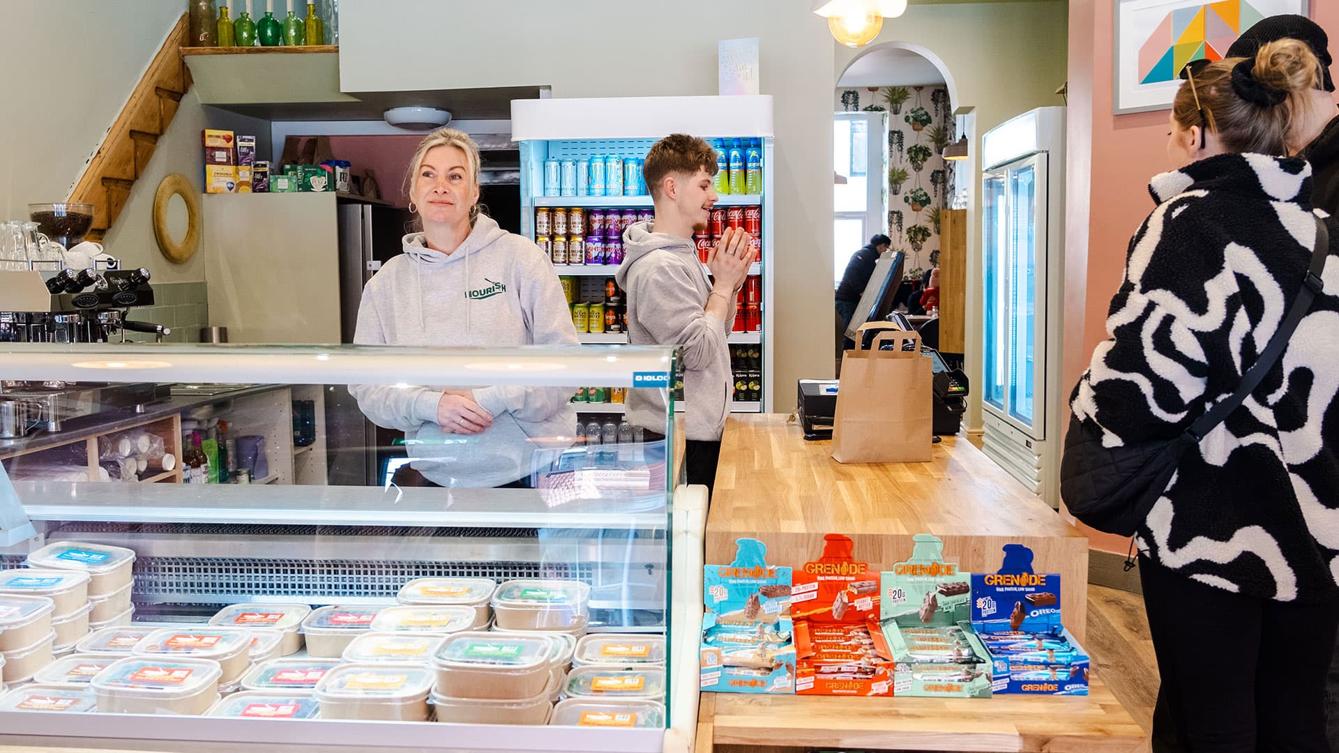 Nourish serving customers